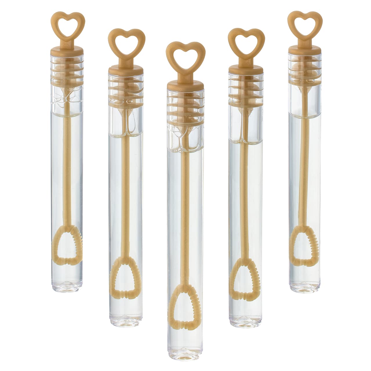 Gold &#x26; Clear Heart Bubble Wands by Celebrate It&#x2122; 100ct.